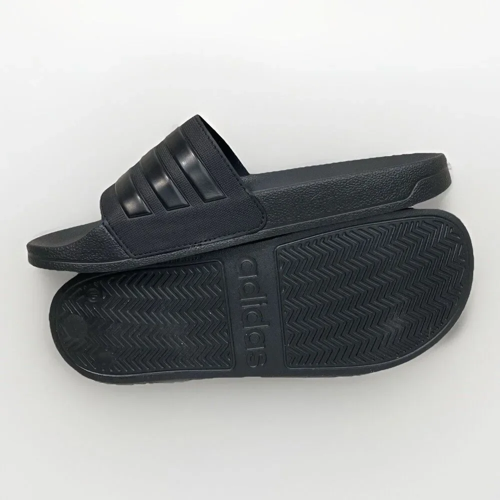 Adidas Adilette Shower Slip On Slides Men 12 Women 13 Core Triple Black GZ3772